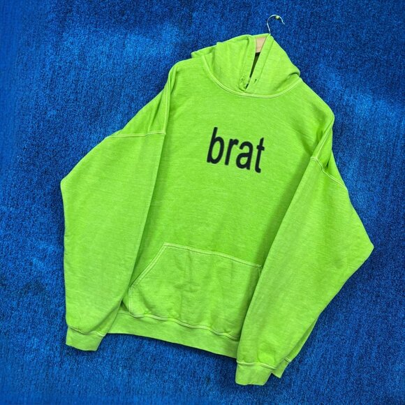 Charli XCX Brat Hyperpop Album Graphic Hoodie Size S/M - Picture 3 of 5